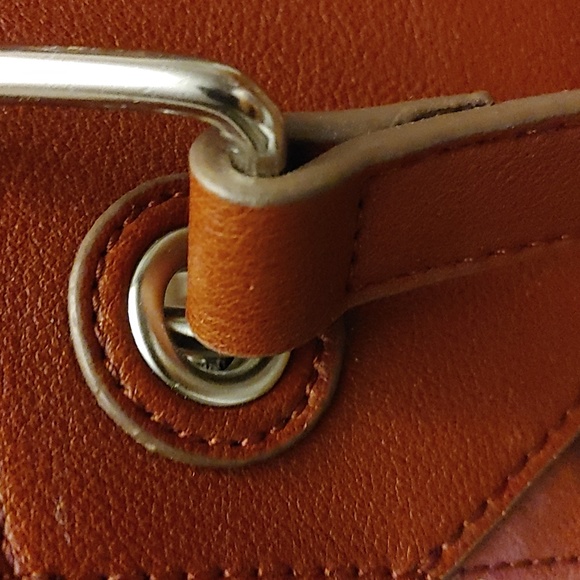 CHAPS Ladies Shoulder Cranberry Colored Purse - Picture 7 of 7